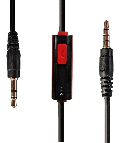 Cable Auxiliar Plug 3.5 Con Microfono Manos Libres 1.20 Mts