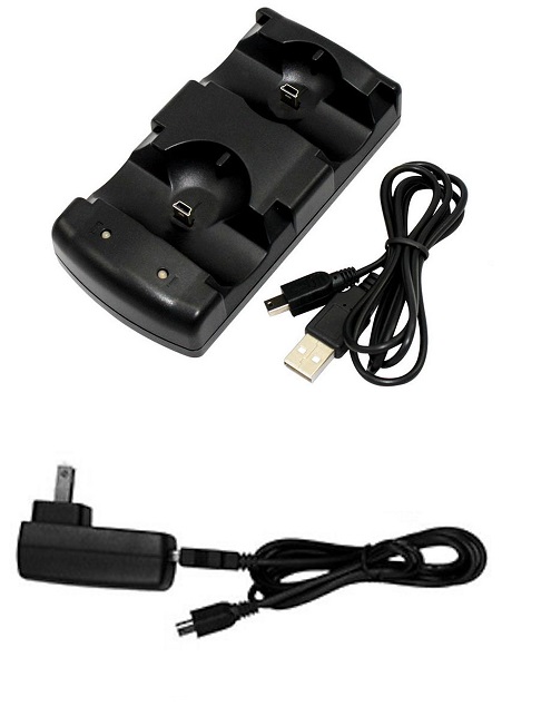 Cargador USB/220v Para 2 Controles PS3