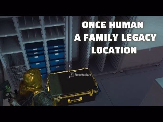 How do you solve a family legacy quest in once human?