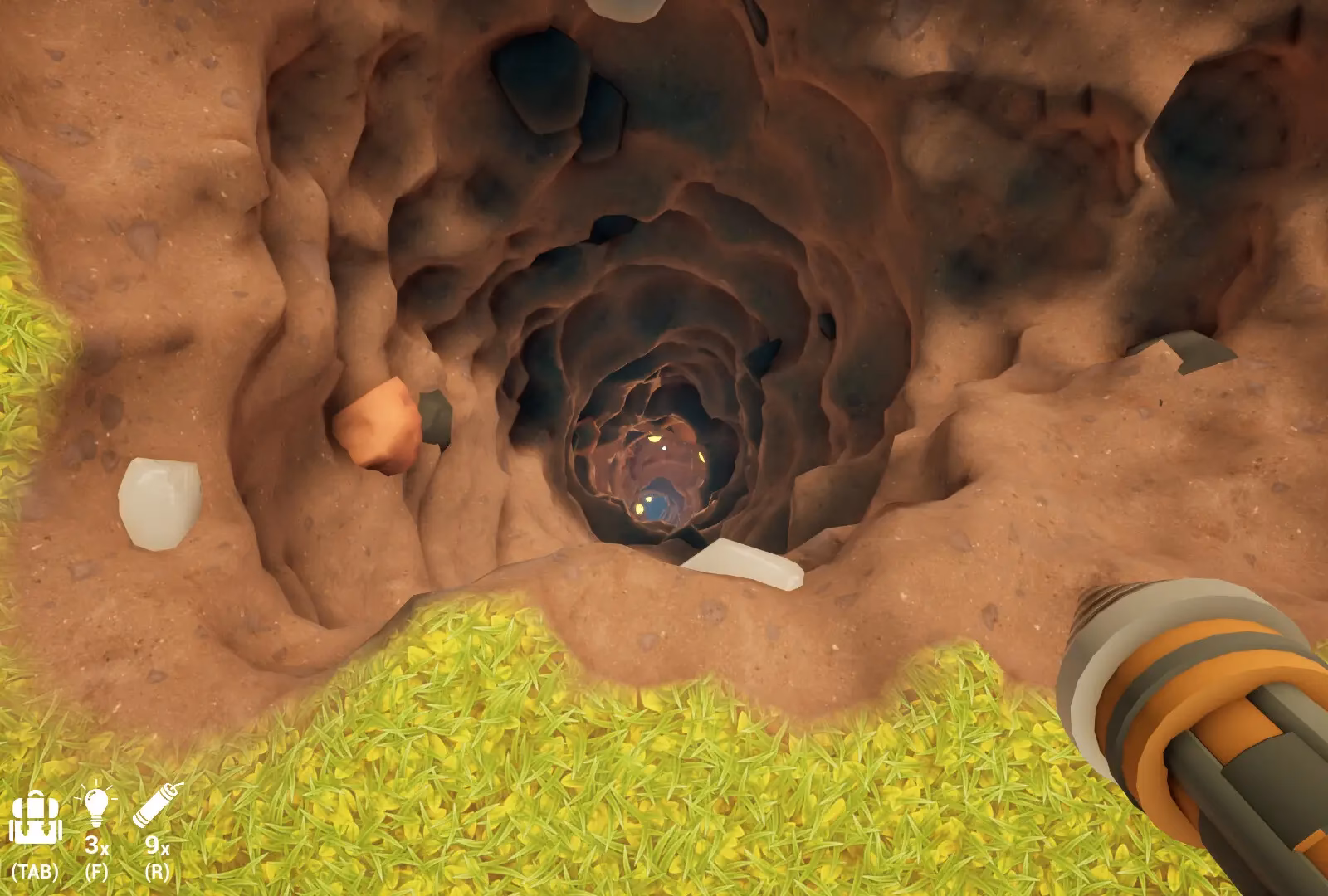 Is a game about digging a hole on Steam?