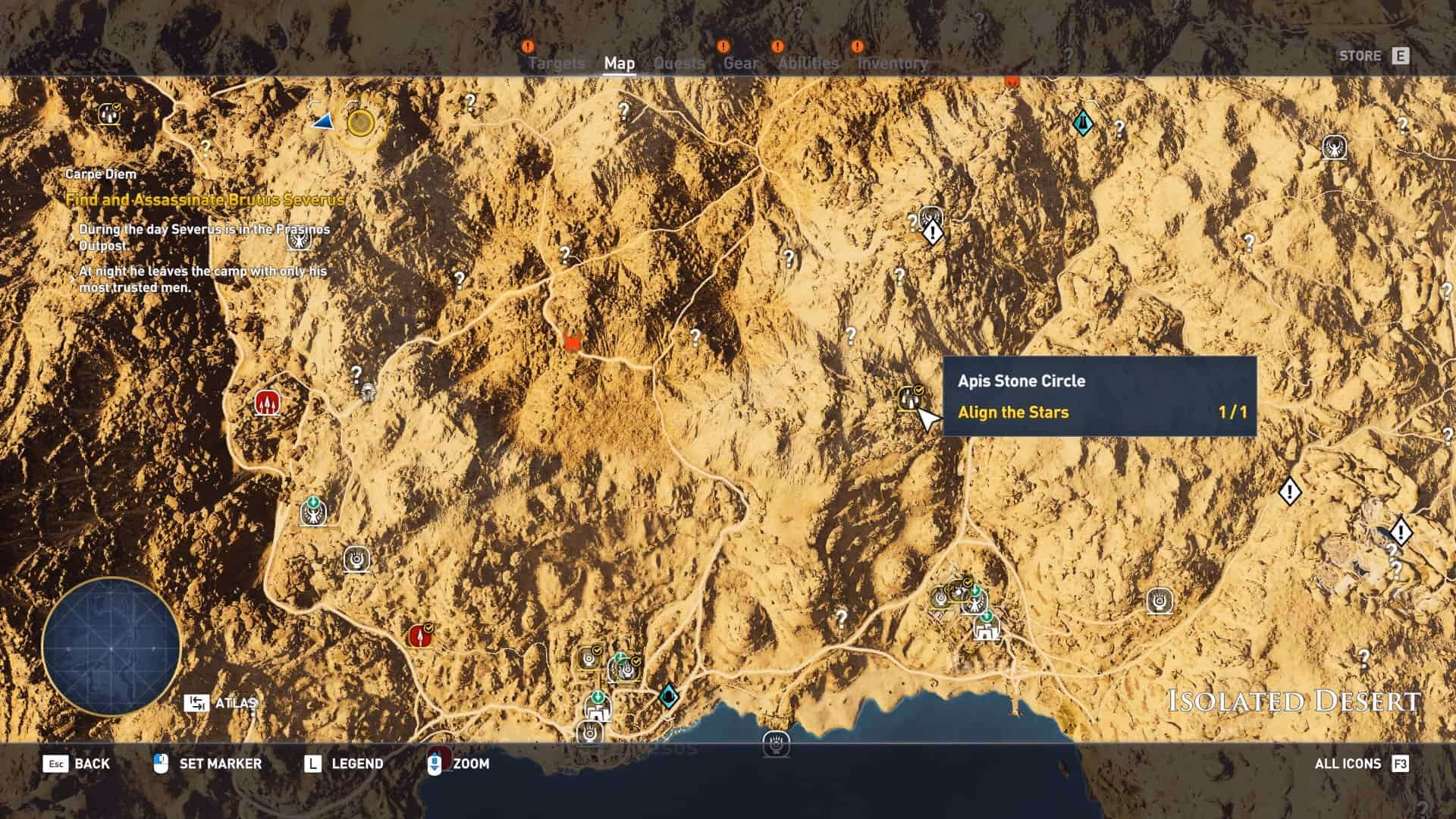 How many Assassin's Creed Origins stone circle locations are there?