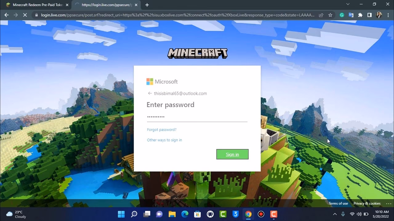 How do I redeem a prepaid card in Minecraft?