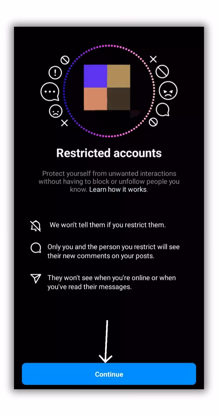 What happens if I receive a message from a restricted user?