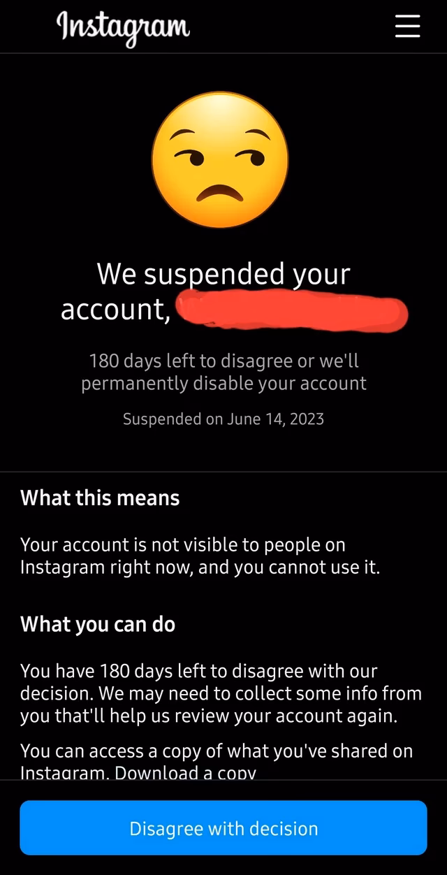 How do I know if my account is suspended?