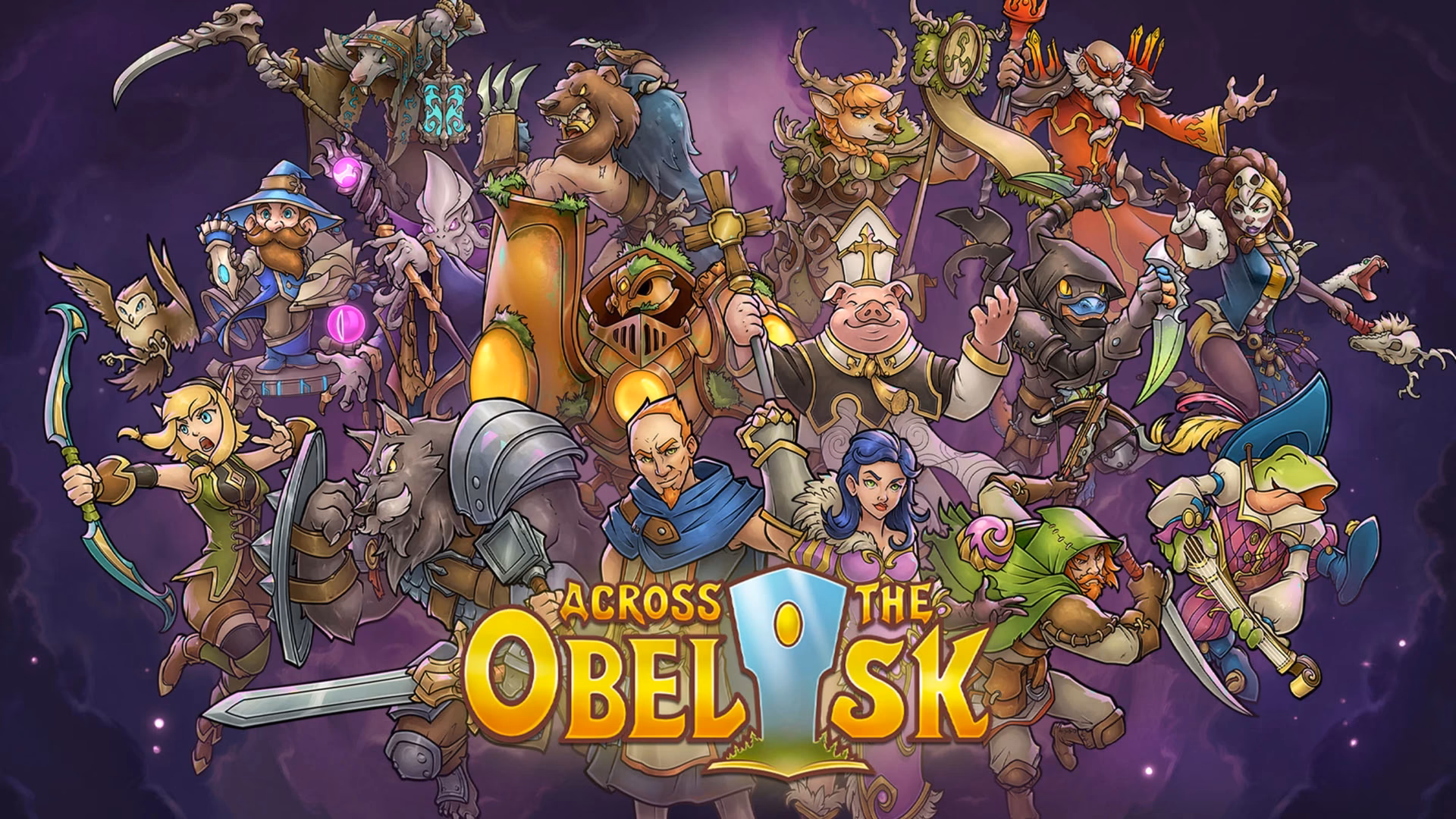 What is across the obelisk?