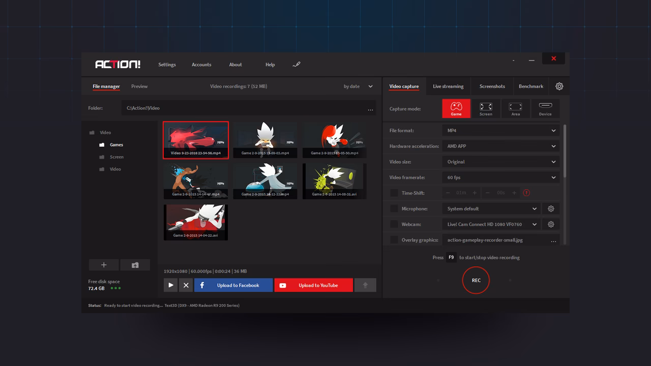 What is action - gameplay recording & streaming?