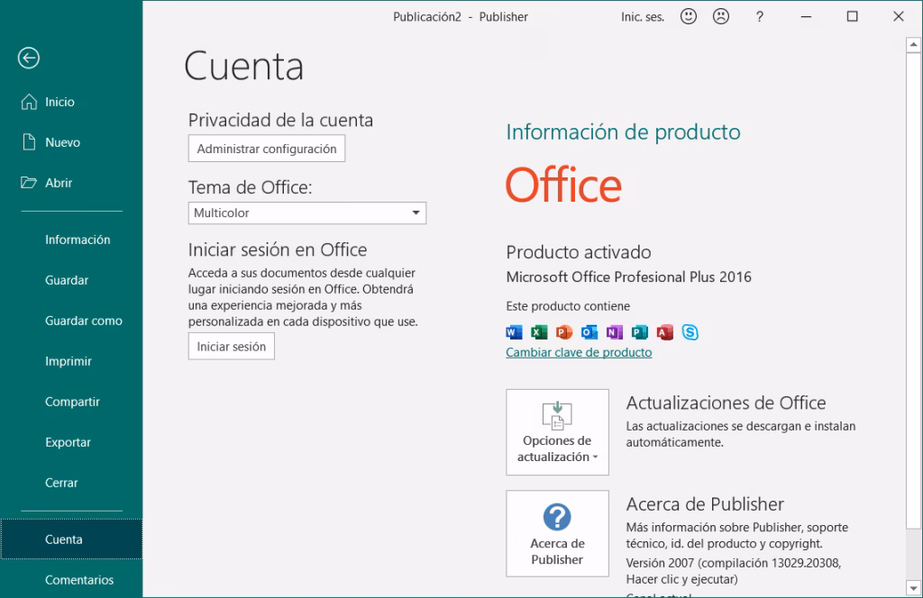¿Cuál es la última versión de Publisher?