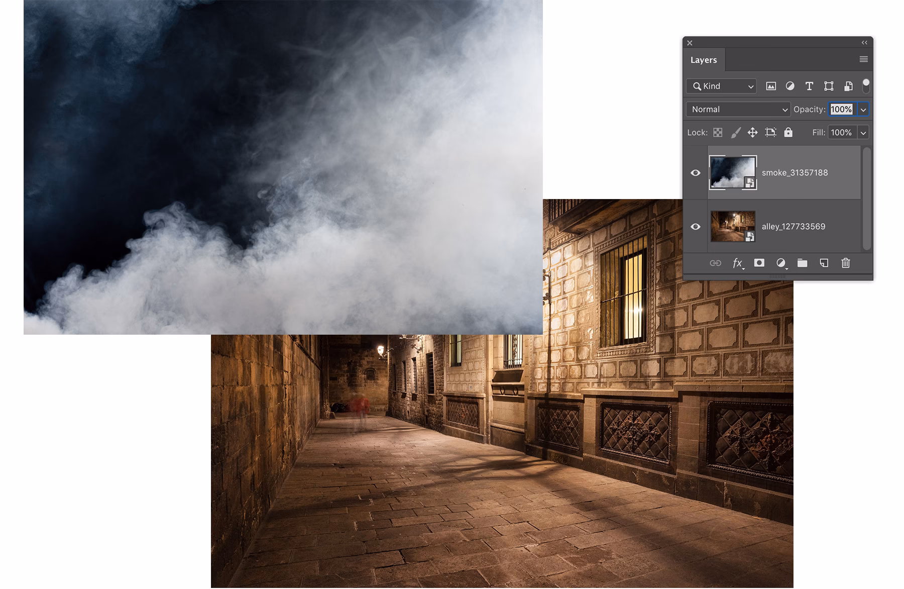 How do you use smoke in a photo?