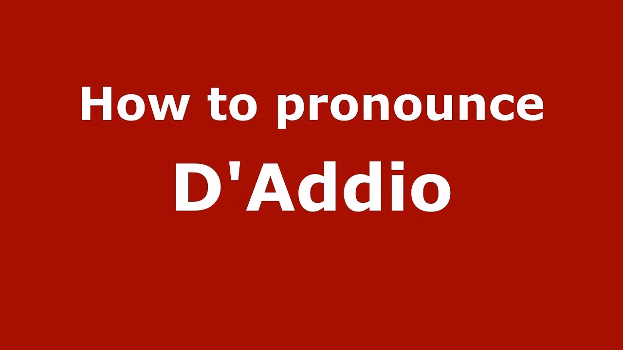 What does Addio mean in Italian?