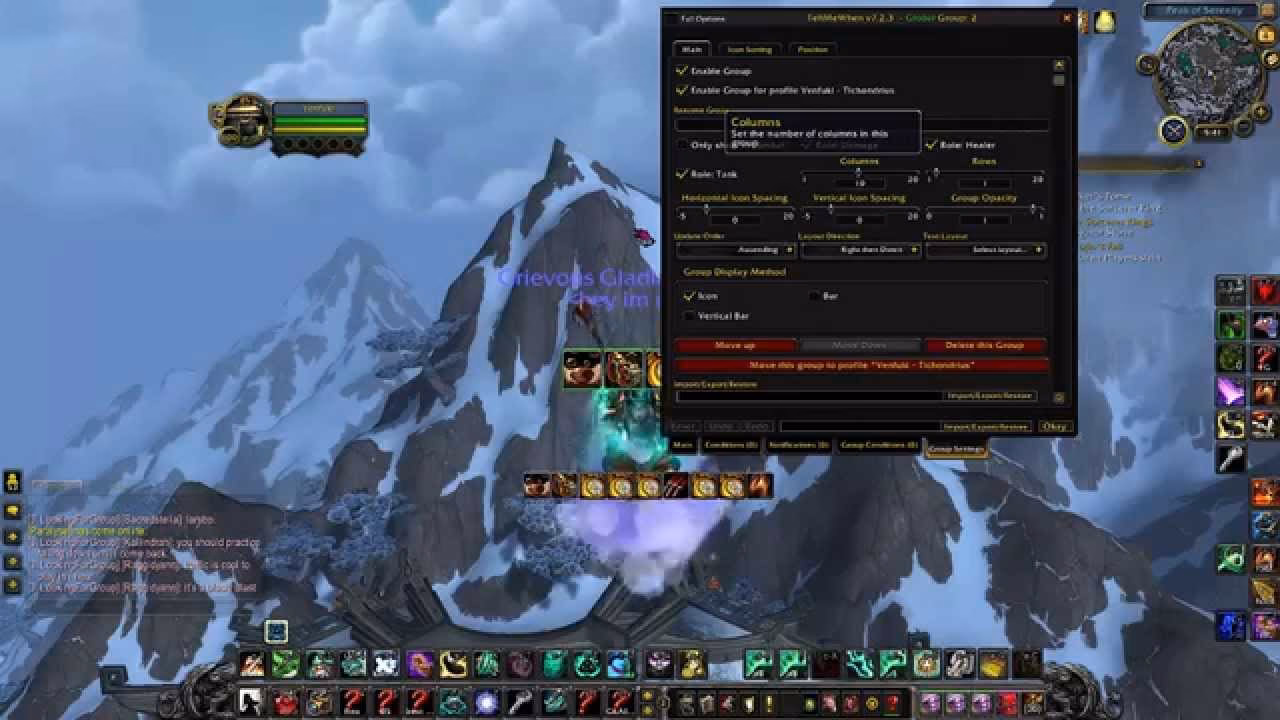 Where can I find general settings for tellmewhen?
