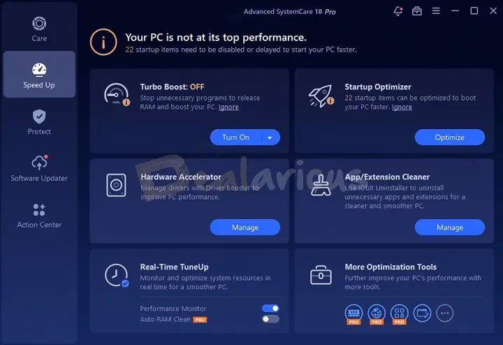 How do I upgrade to advanced systemcare?