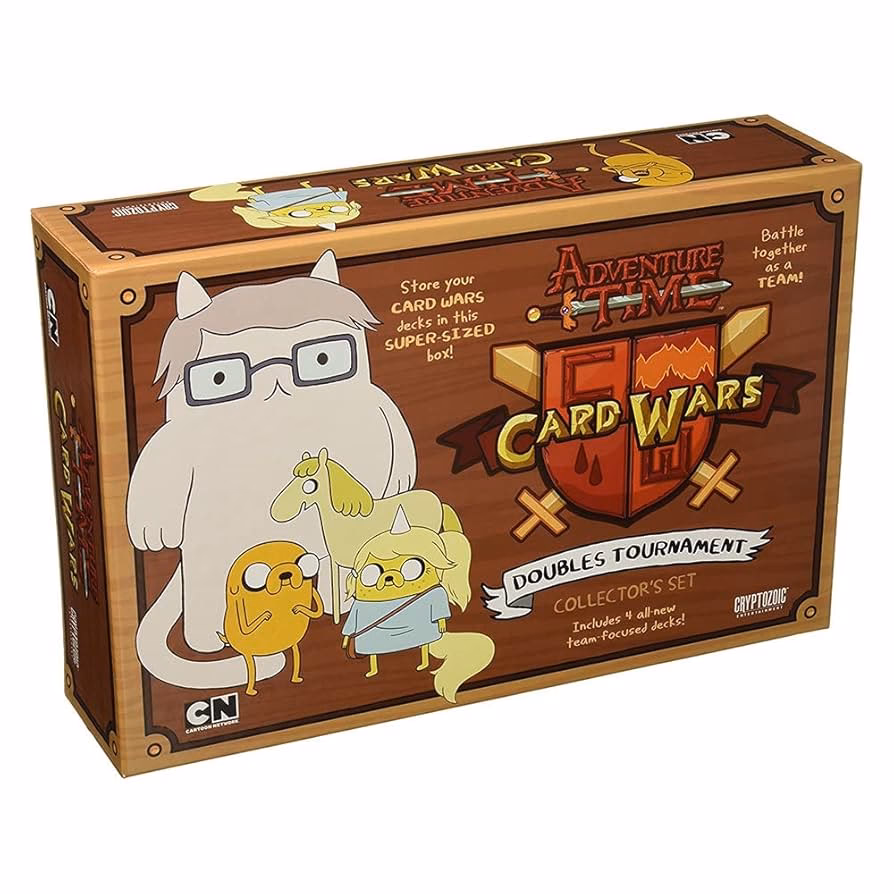Who owns the Adventure Time Card Wars trading card game?