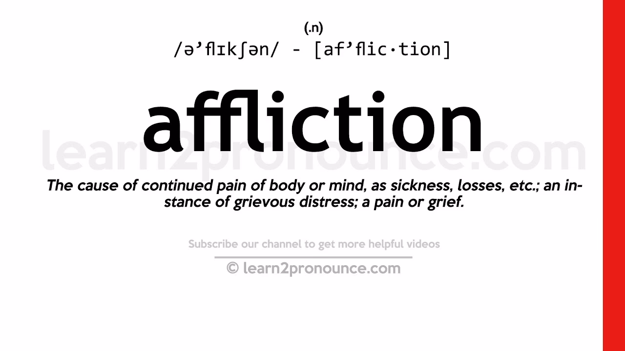 What is affliction in the Bible?