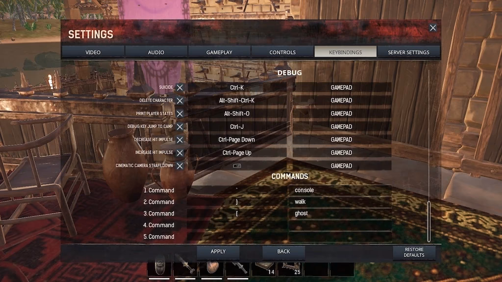 What slash commands are available in age of Conan?