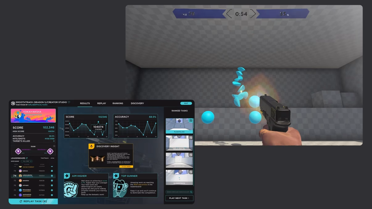 What is aimlabs+ chat?