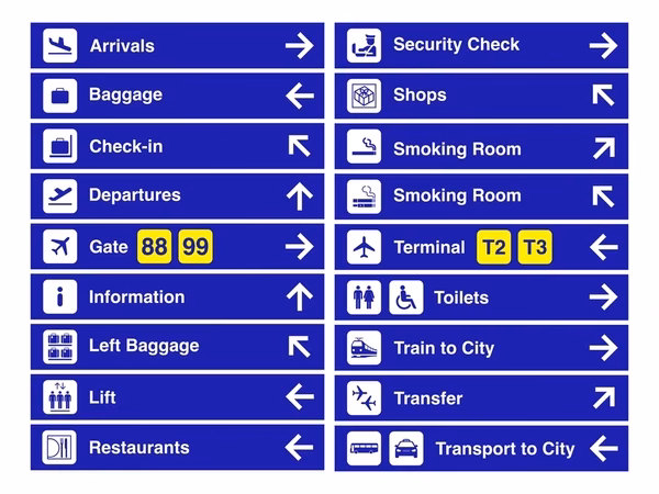 What makes a good airport signage design?