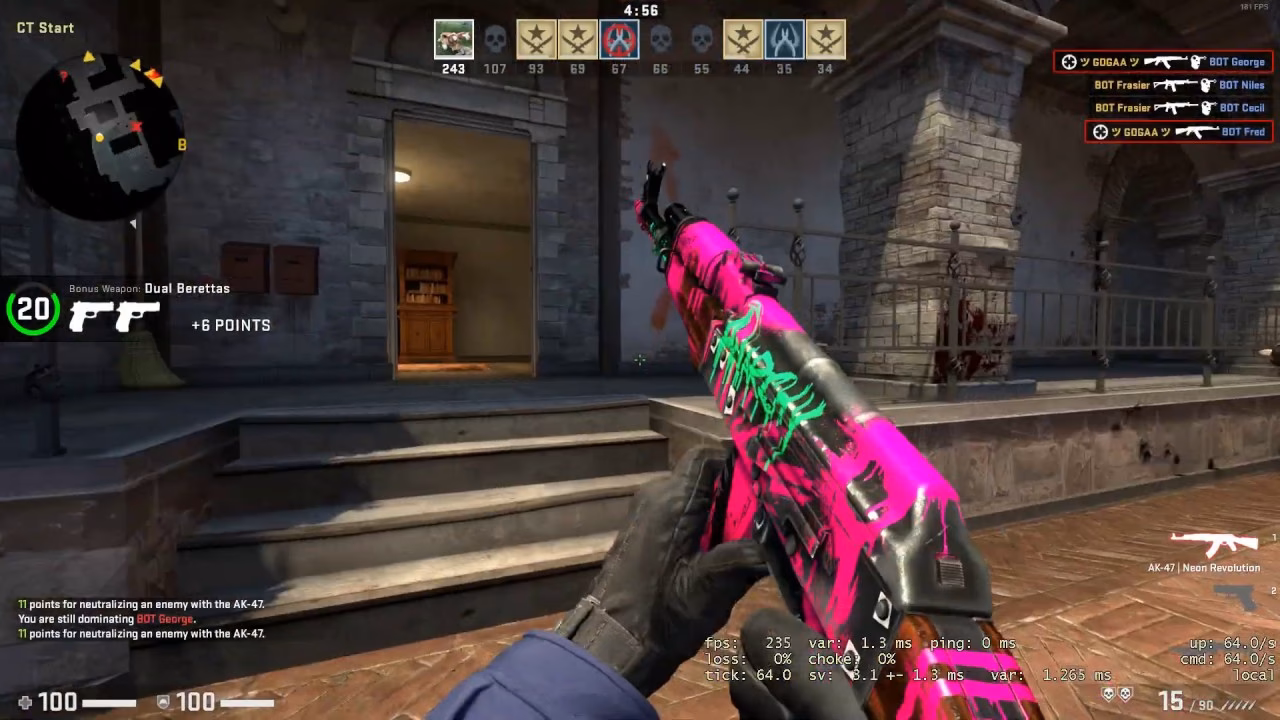 How do I trade items for AK-47 & neon Revolution?