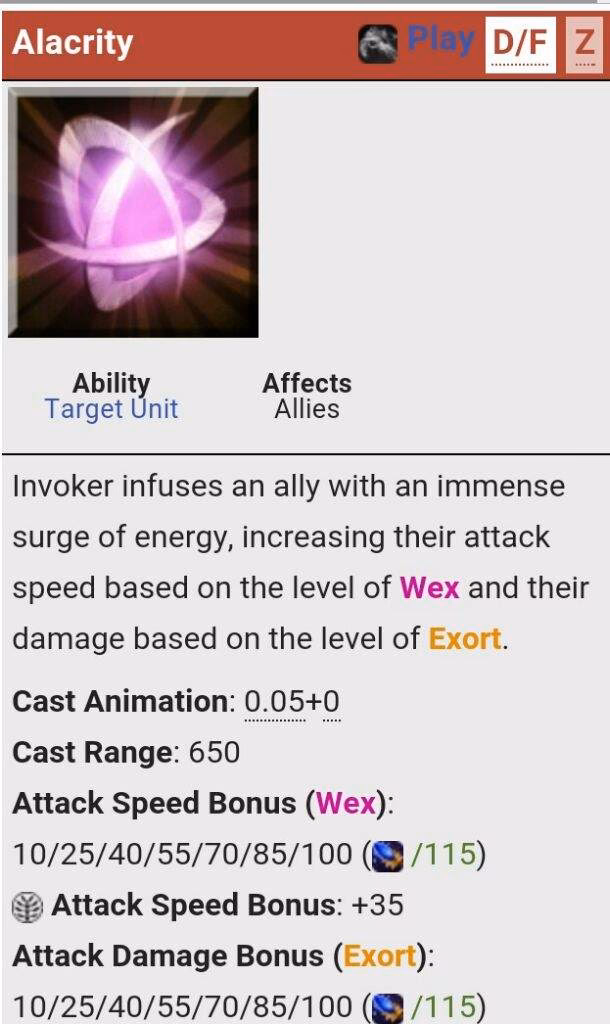 Where can I find information on alacrity and other Dota 2 hero skills?