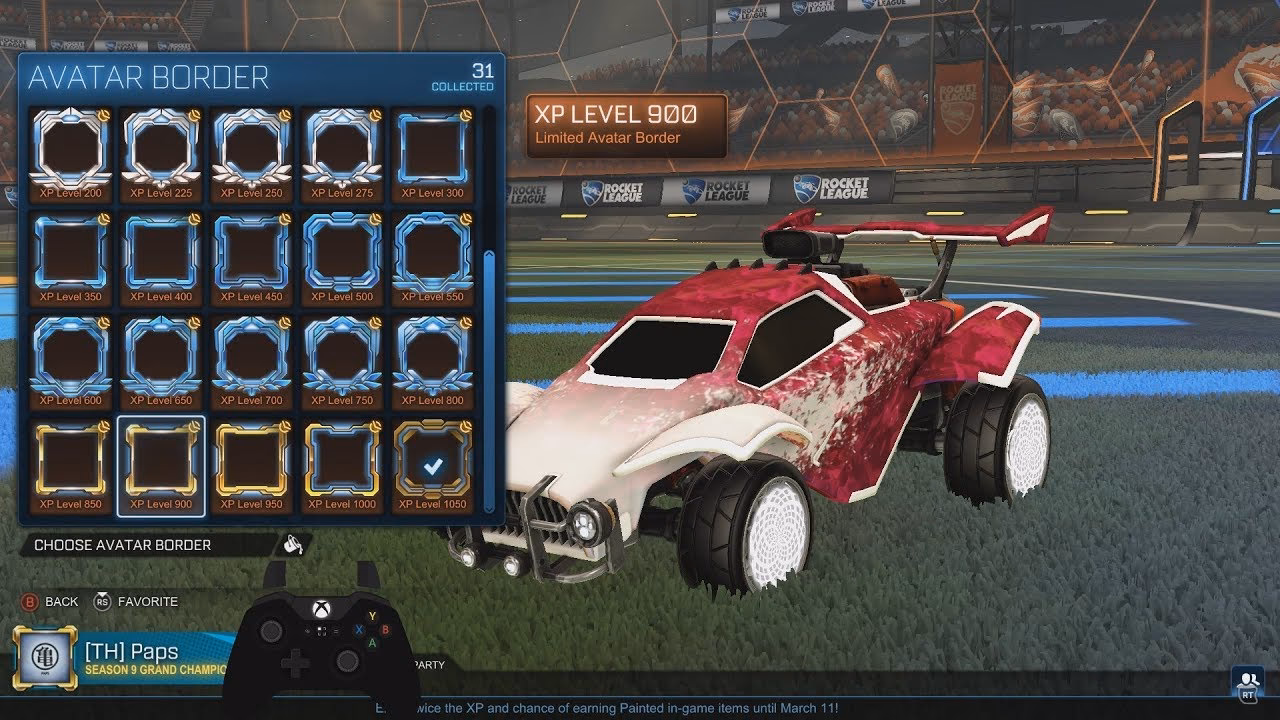 What level do you show Avatar border items?