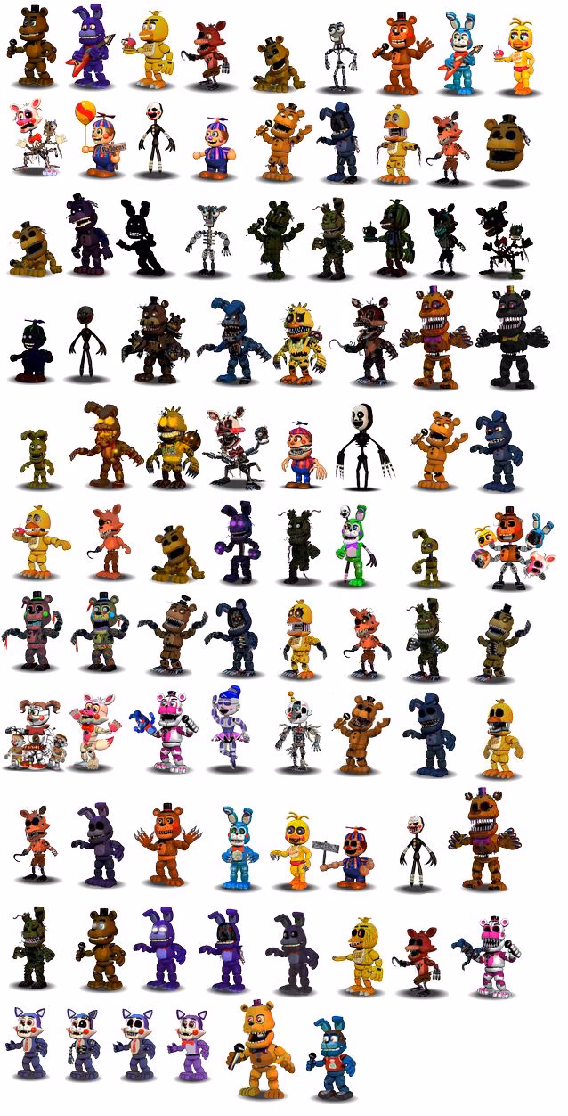 Who are the five nights at Freddy's characters?