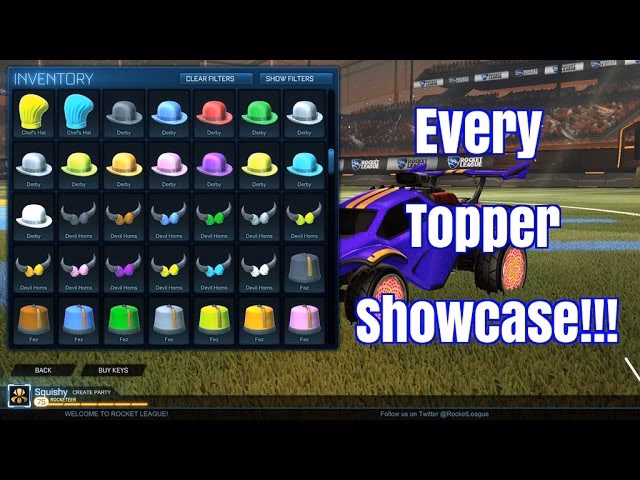 How many toppers are there in Rocket League?