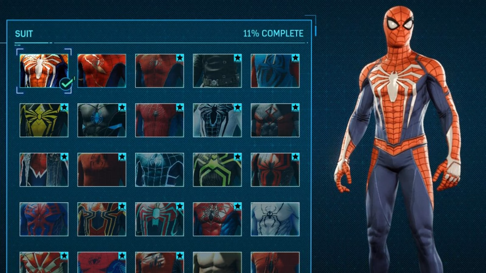 How many suits does Spider-Man have?