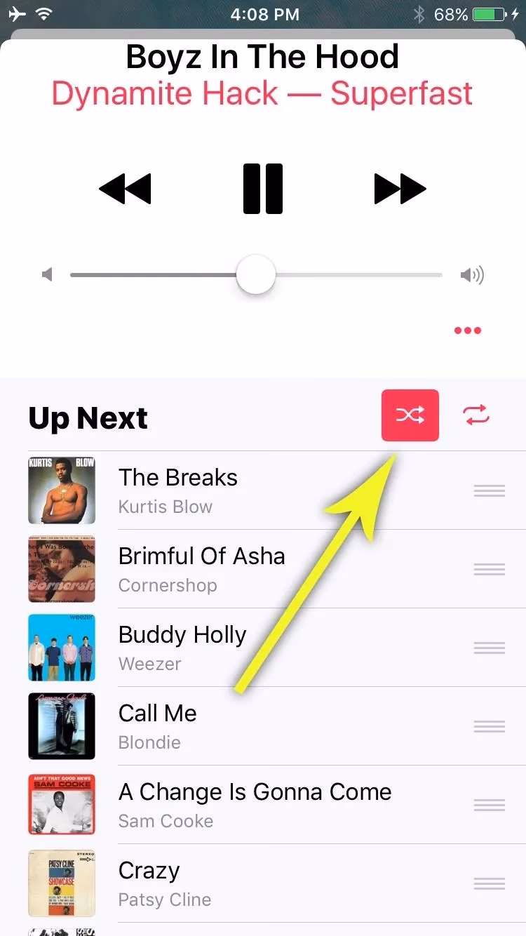 Is Amazon Music Unlimited shuffle based on songs?