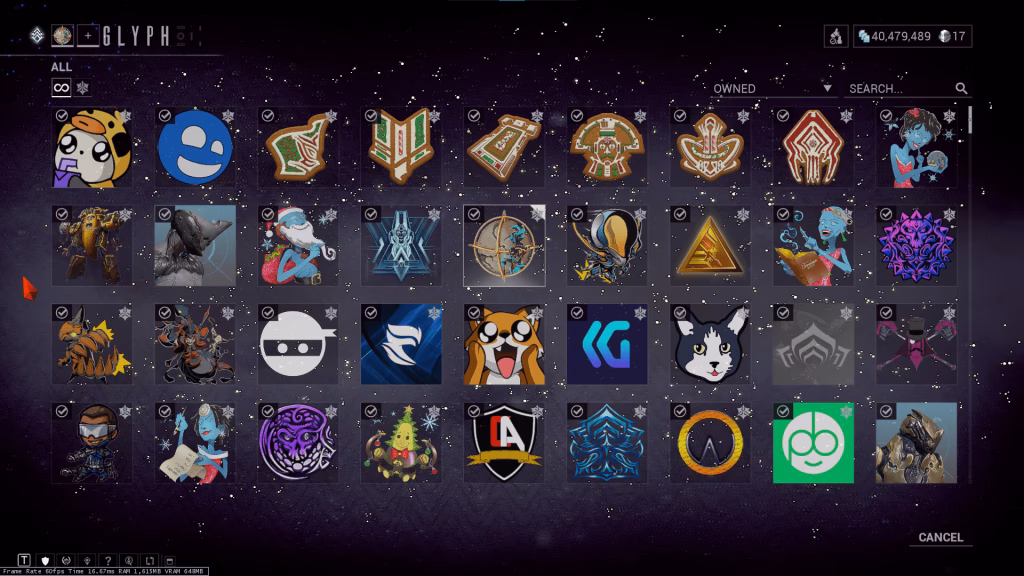 Are there cheat codes for Warframe glyphs?