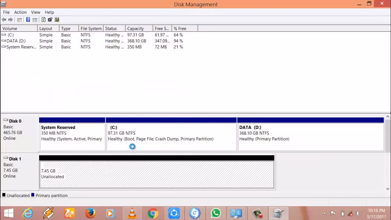 How to allocate hard drive Windows 10?