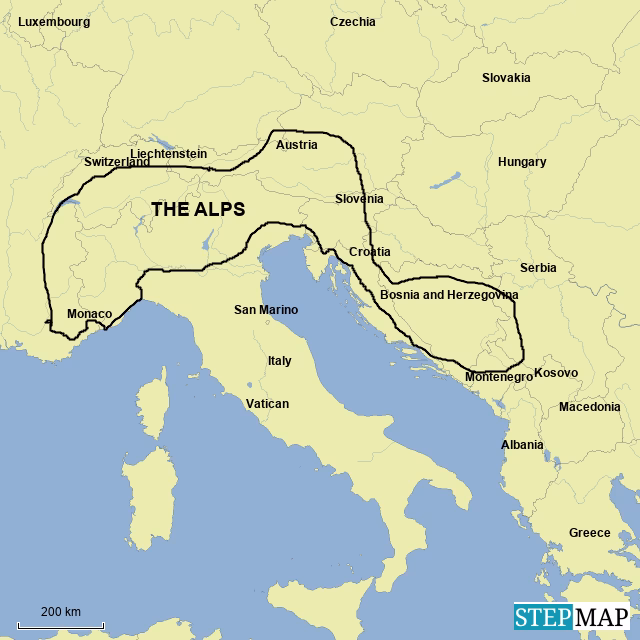 What is a National Geographic Adventure Map of the Alps?