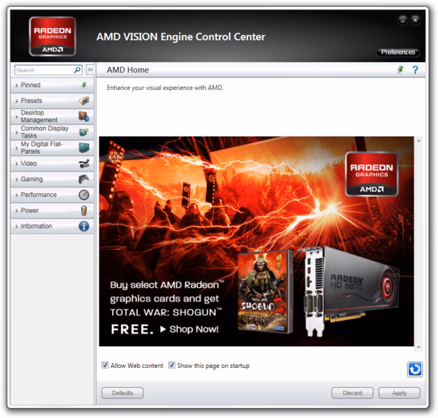 What's new in AMD Catalyst / AMD Vision Engine Control Center?