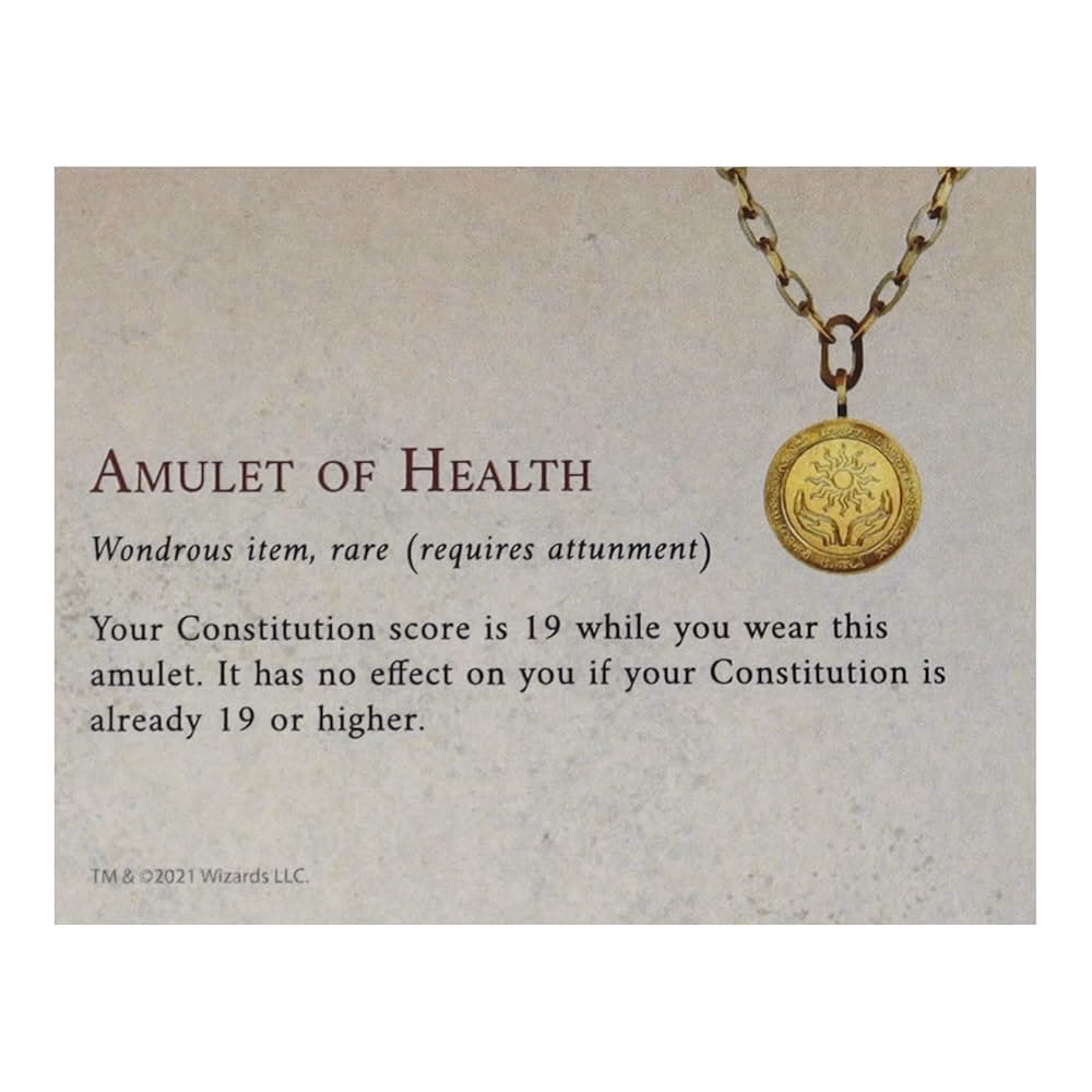 Does Amulet of Health affect Constitution?