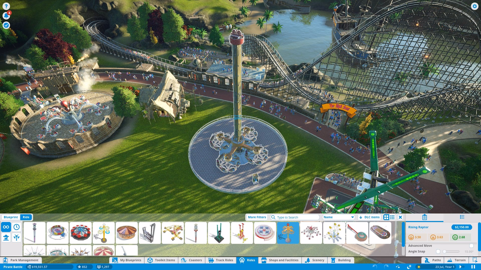 Where can I play my amusement park owner simulator for free?