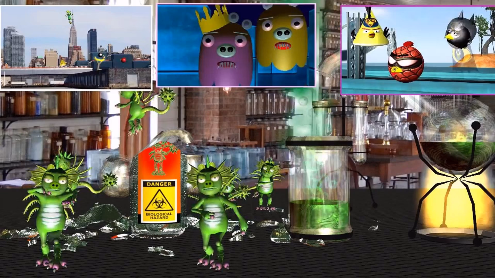 Are there pigs in Angry Bird?