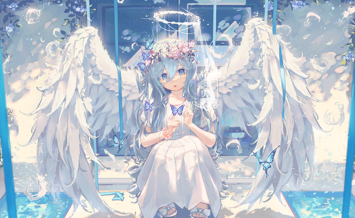 Where can I find Angel anime girl wallpapers?