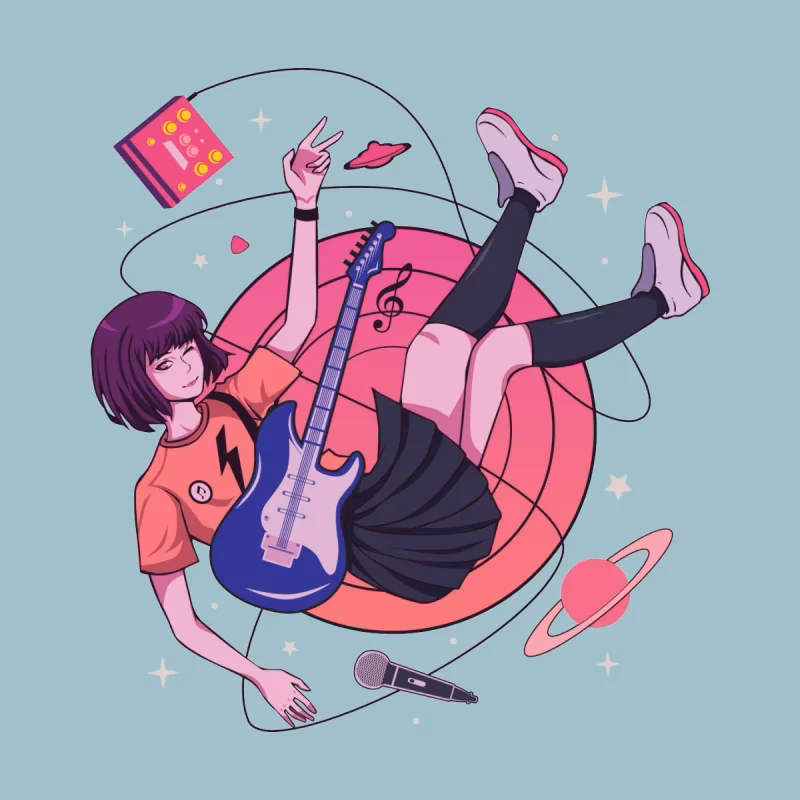 How many anime girl with guitar wallpapers are there?