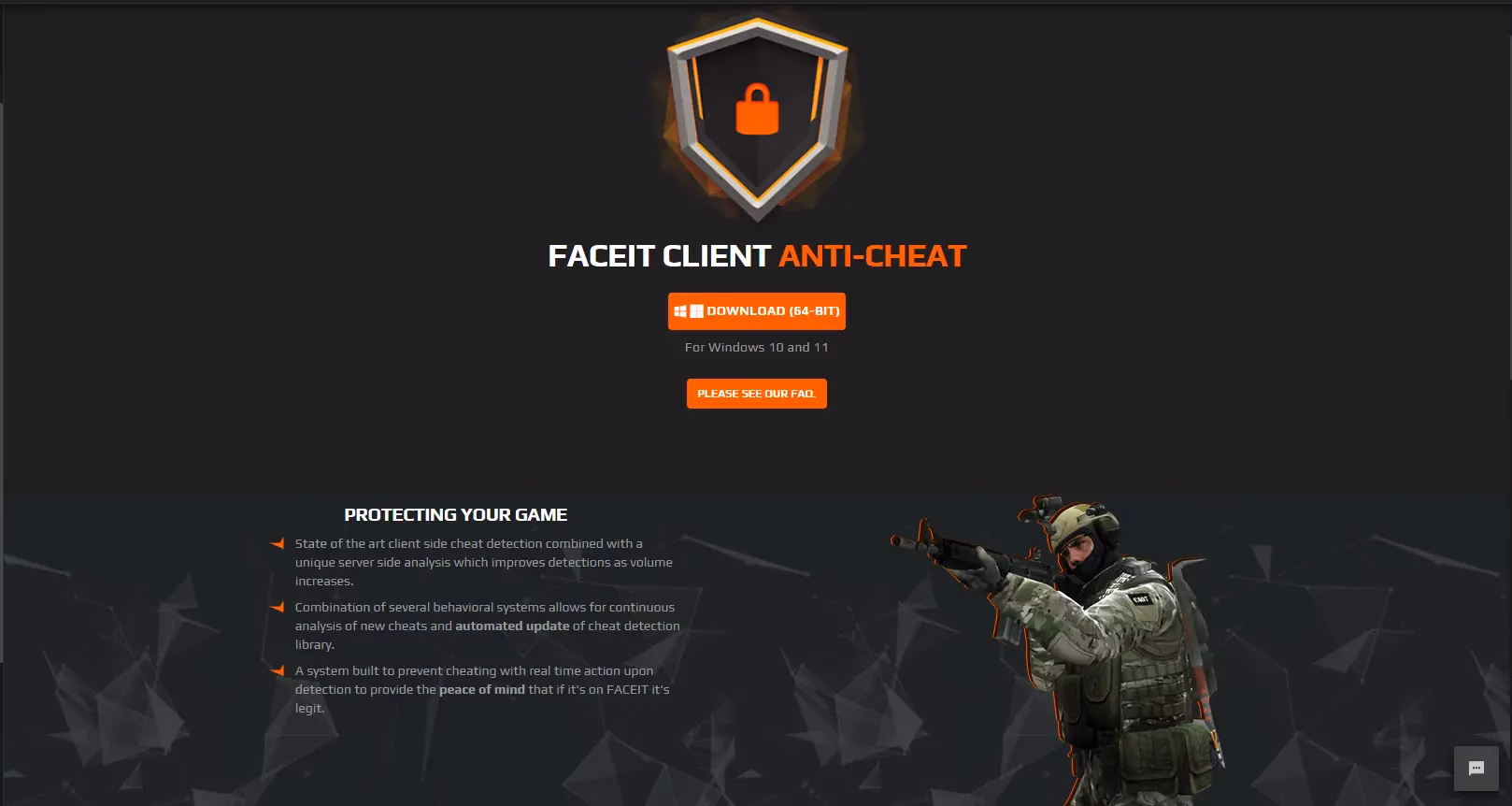 How do I use FACEIT anti-eat in my game?