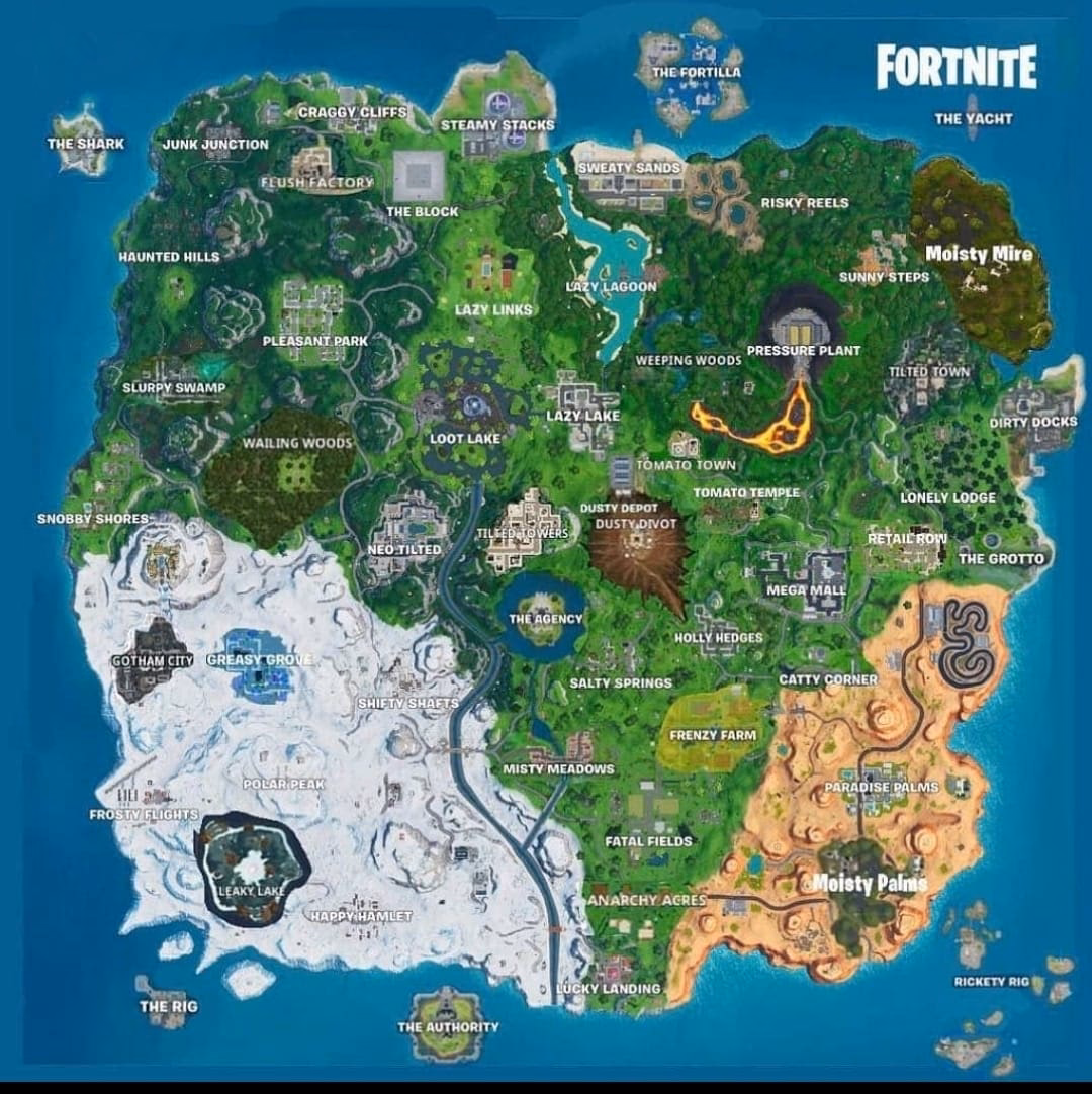 ¿Cuál es el antiguo mapa de Fortnite?