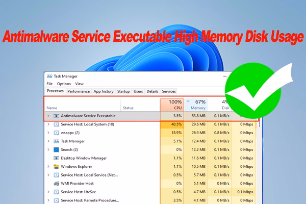 ¿Por qué El Antimalware Service Executable consume mucho almacenamiento?