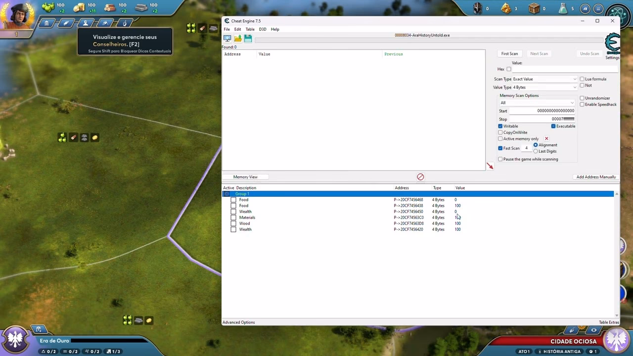 How to activate Ara history untold trainer?