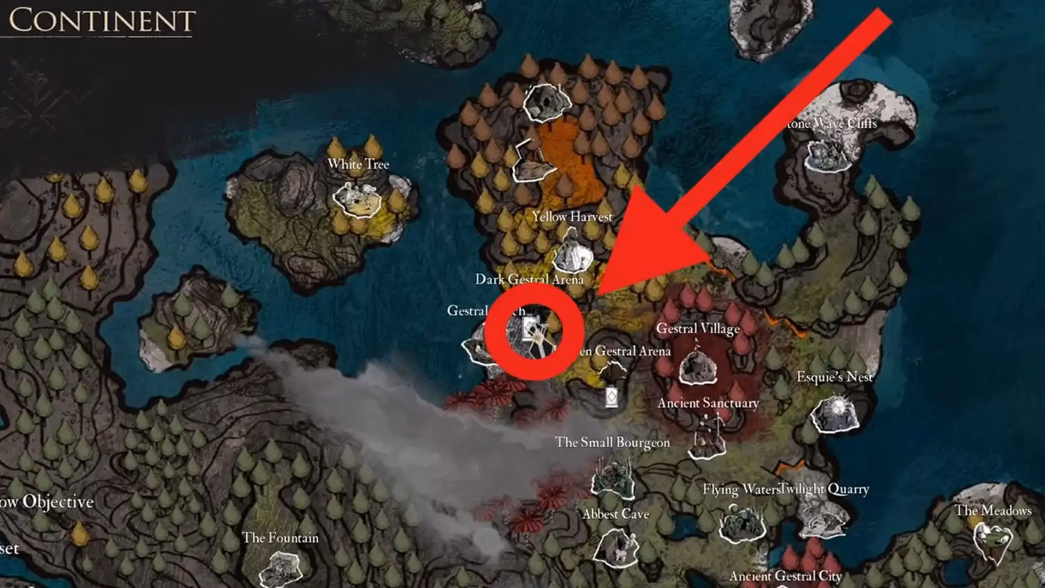 Where is dark gestral Arena?