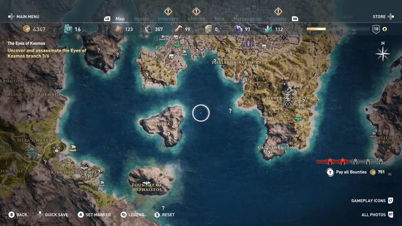 What is the Assassin's Creed Odyssey world map?