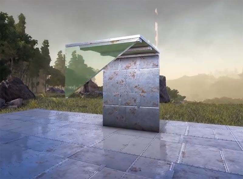 How to rotate a sloped roof in Ark?