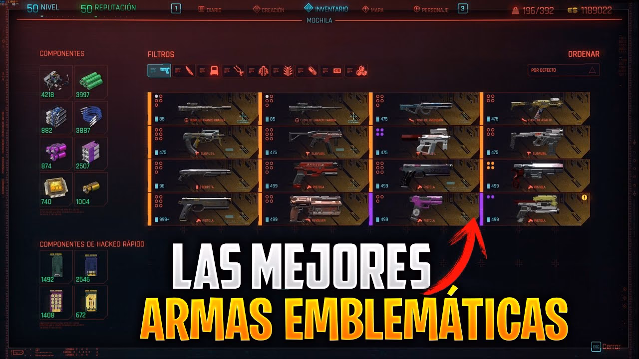¿Dónde se consiguen las armas emblemáticas?