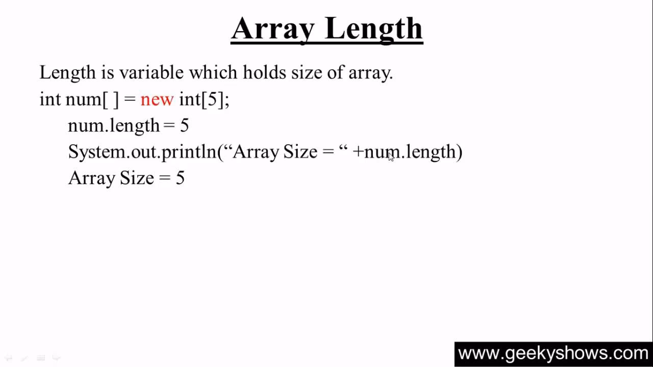 ¿Qué es el array length?