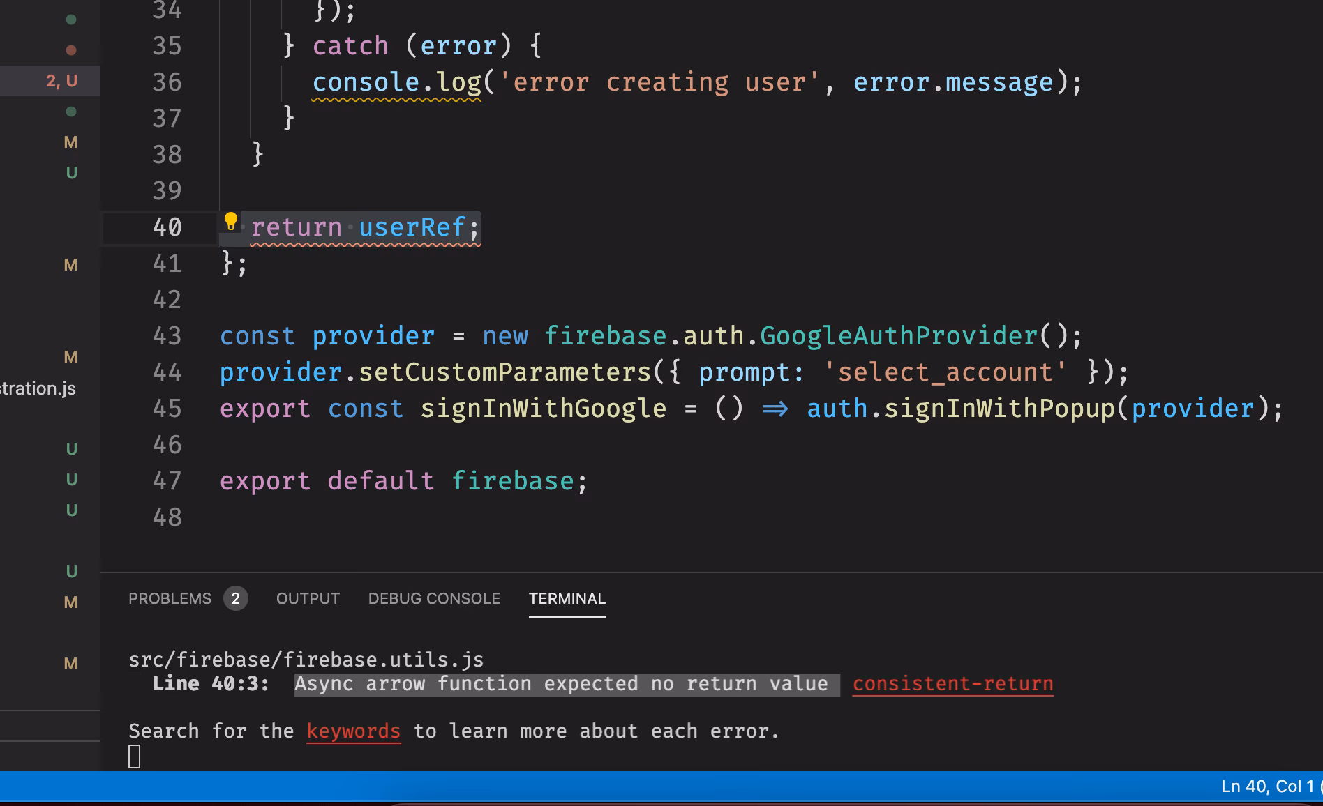 How to pause an asynchronous arrow function?
