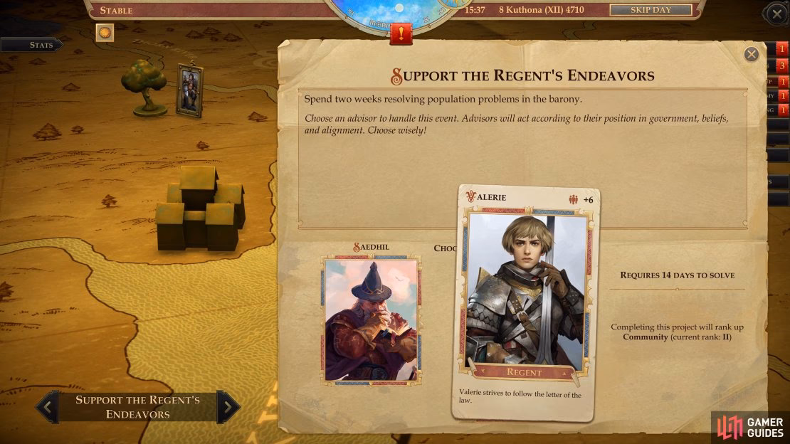 How do artisan rewards work in kingmaker?