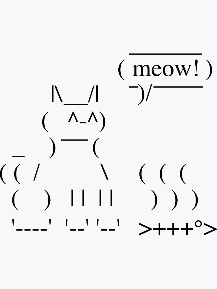 ¿Qué representa el arte ASCII DEL GATO?