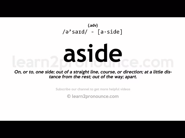 What does aside mean in English?