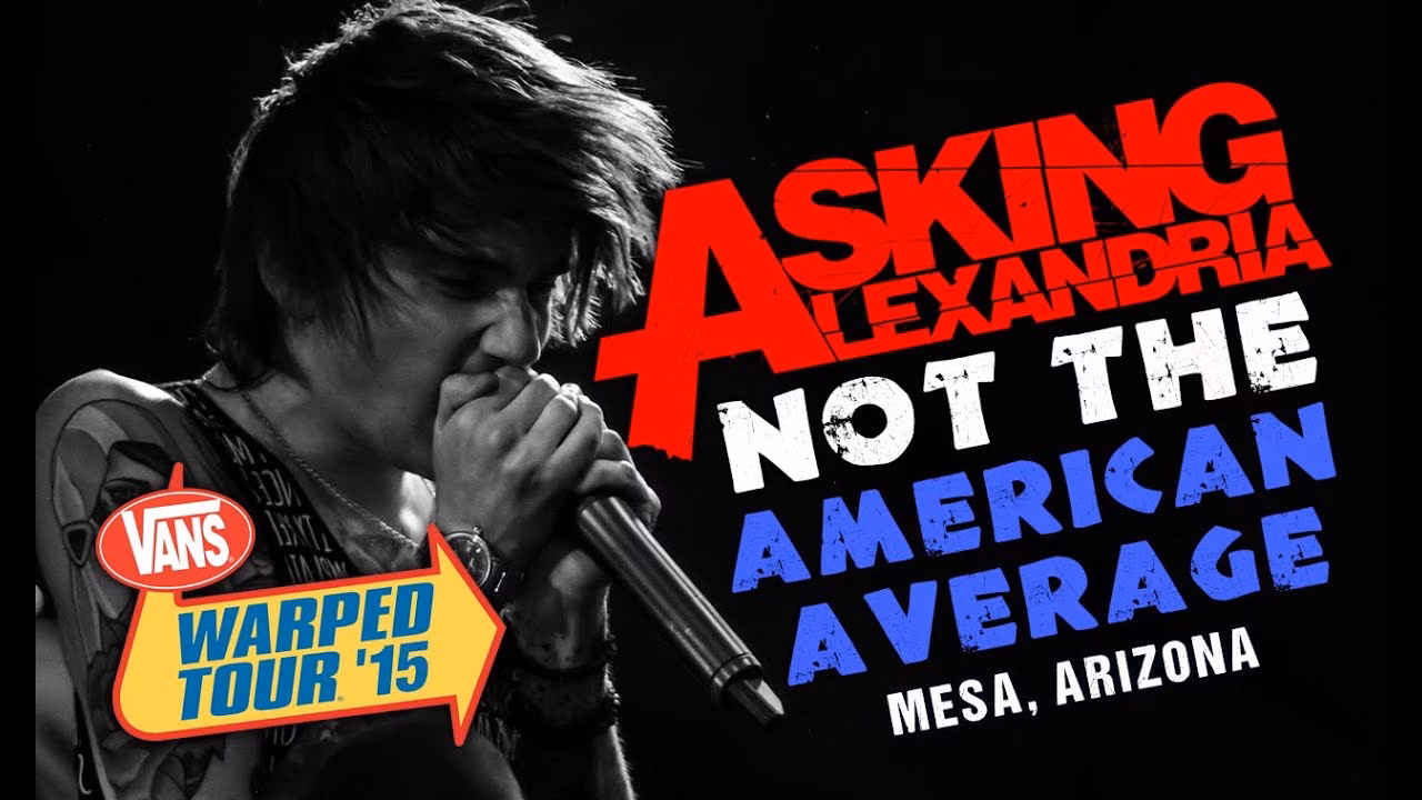 What does the song 'not the American average' by Asking Alexandria mean?